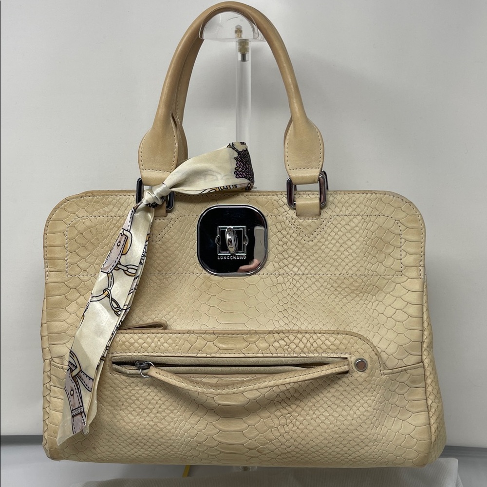 Longchamp Women's Gatsby Snake Embossed Leather Tow-way Bag